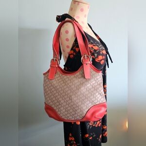 SOLD...! NEW YORK & COMPANY Beige & Trim Coral or a vibrant reddish-orange.